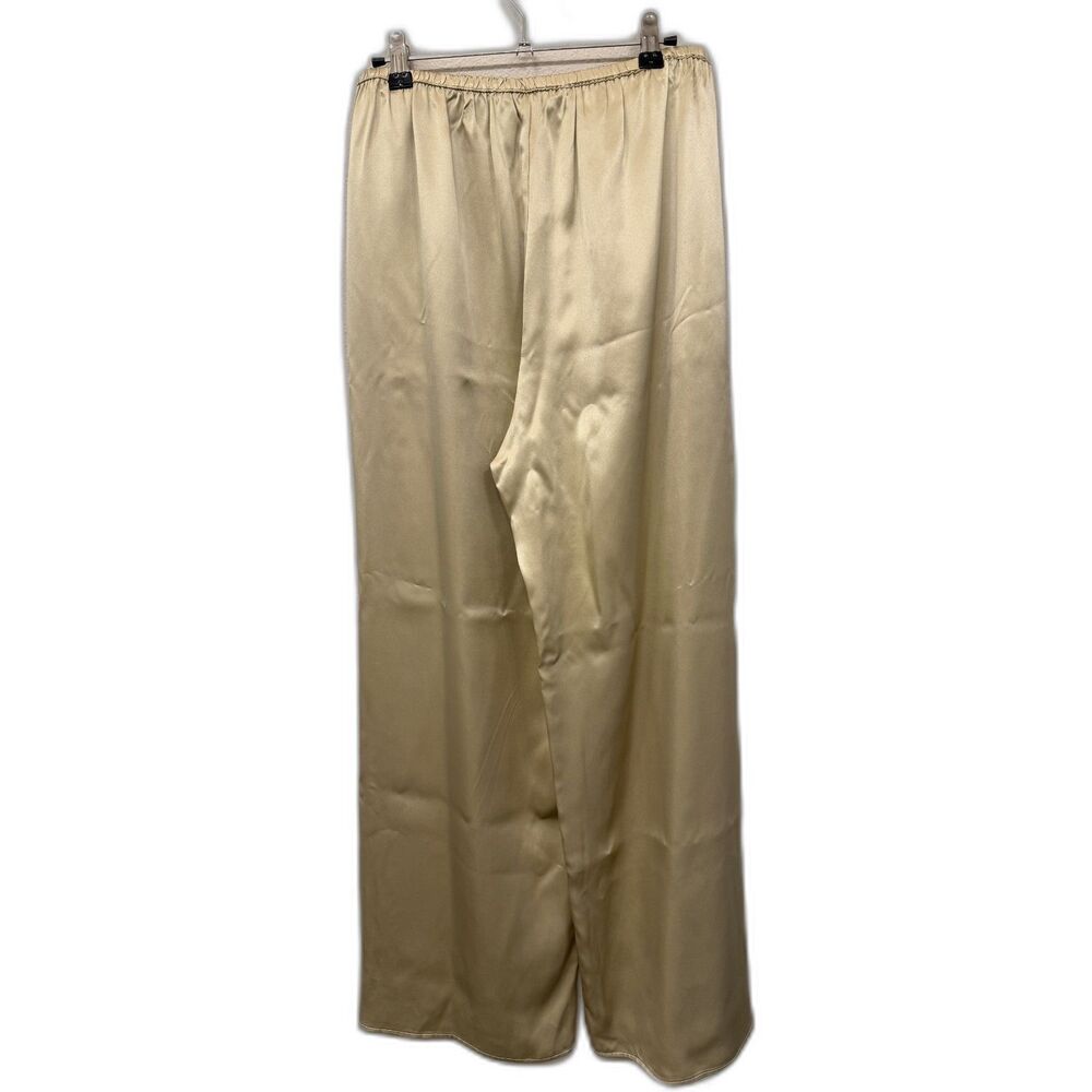 Enza Costa Silk Satin Pantlet Blonde Wide Leg Pull-On Pants - Med - $495 MSRP - Picture 2 of 6